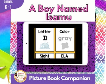 Homeschool Printables | Homeschool Book Study | A Boy Named Isamu Book Study| Homeschool Activities Printables | Kindergarten Printables