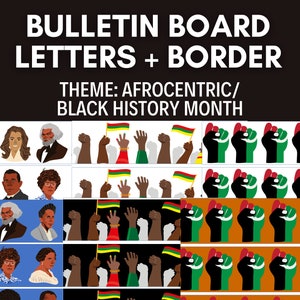 Black History Bulletin Board Border | Afrocentric Border | Black History Printable Letters