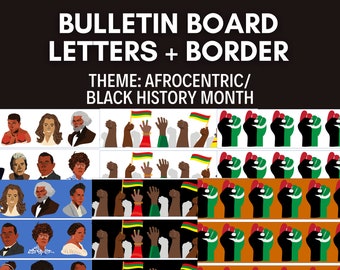 Black History Bulletin Board Border | Afrocentric Border | Black History Printable Letters