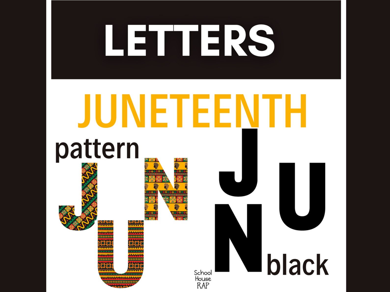 Printable Juneteenth Bulletin Board Border and Letters With Quotes ...