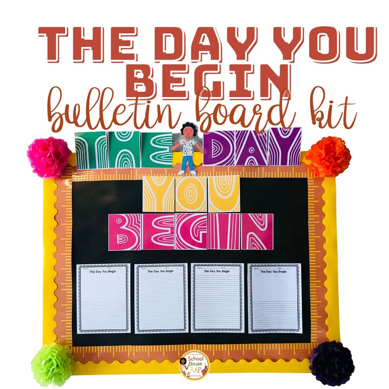 Printable Bulletin Board Kit Back to School Bulleting Board Kit the Day