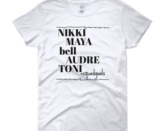 Black Female Literary Greats Tee Shirt | Maya Angelou Shirt | Famous Black Authors | English Teacher Shirt | Teacher Gift