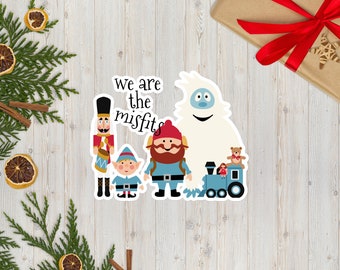 The Island of Misfit Toys Bubble-free stickers | We Are the Misfits Christmas Stickers