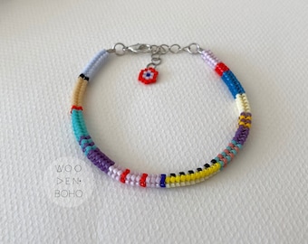 CARA Multicolor Beaded Bracelet for Everyday Use, Handwoven Colorful Bracelet