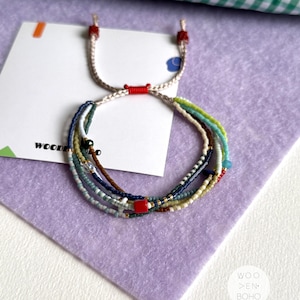 RIVA 5‑Layer Stacking Bracelet Adjustable Beaded Bracelet Gift for Her | Boho Jewelry