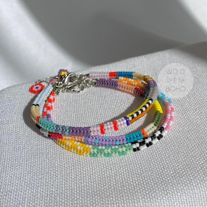 DAYDREAM Miyuki Handmade Bracelets Colorful Dainty Bead Woven Bracelet For Women Small Bead Bracelets Chain Everyday Boho Seed Baad Bangles