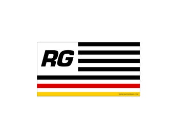 German USA Flag Sticker Race German Track Days BMW Audi Porsche Mercedes