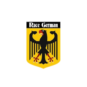 Race German Coat of Arms Sticker High Quality