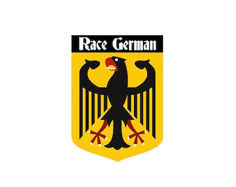 Race German Coat of Arms Sticker High Quality
