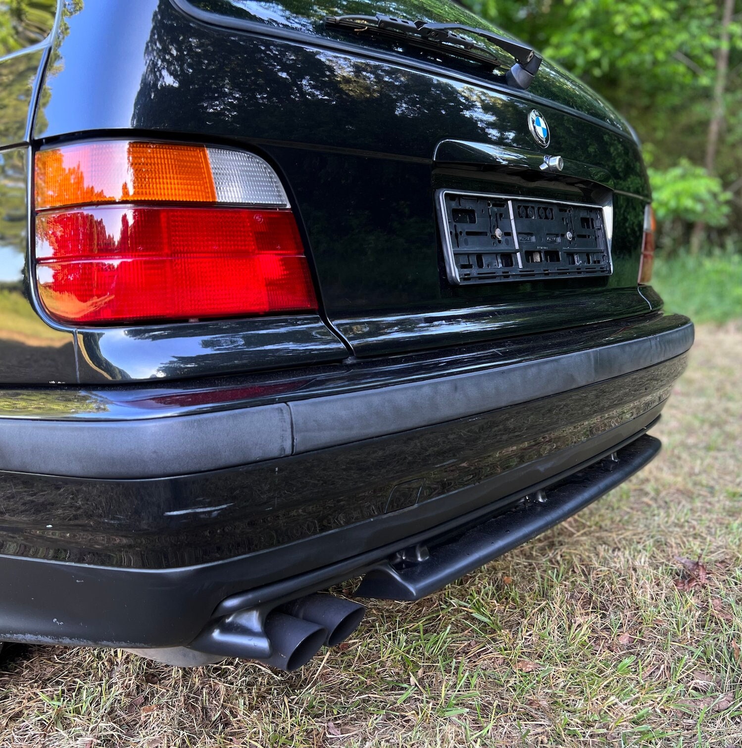BMW E36 M3 Style Rear Diffuser for Non M3s (ABS Plastic + Plug & Play)