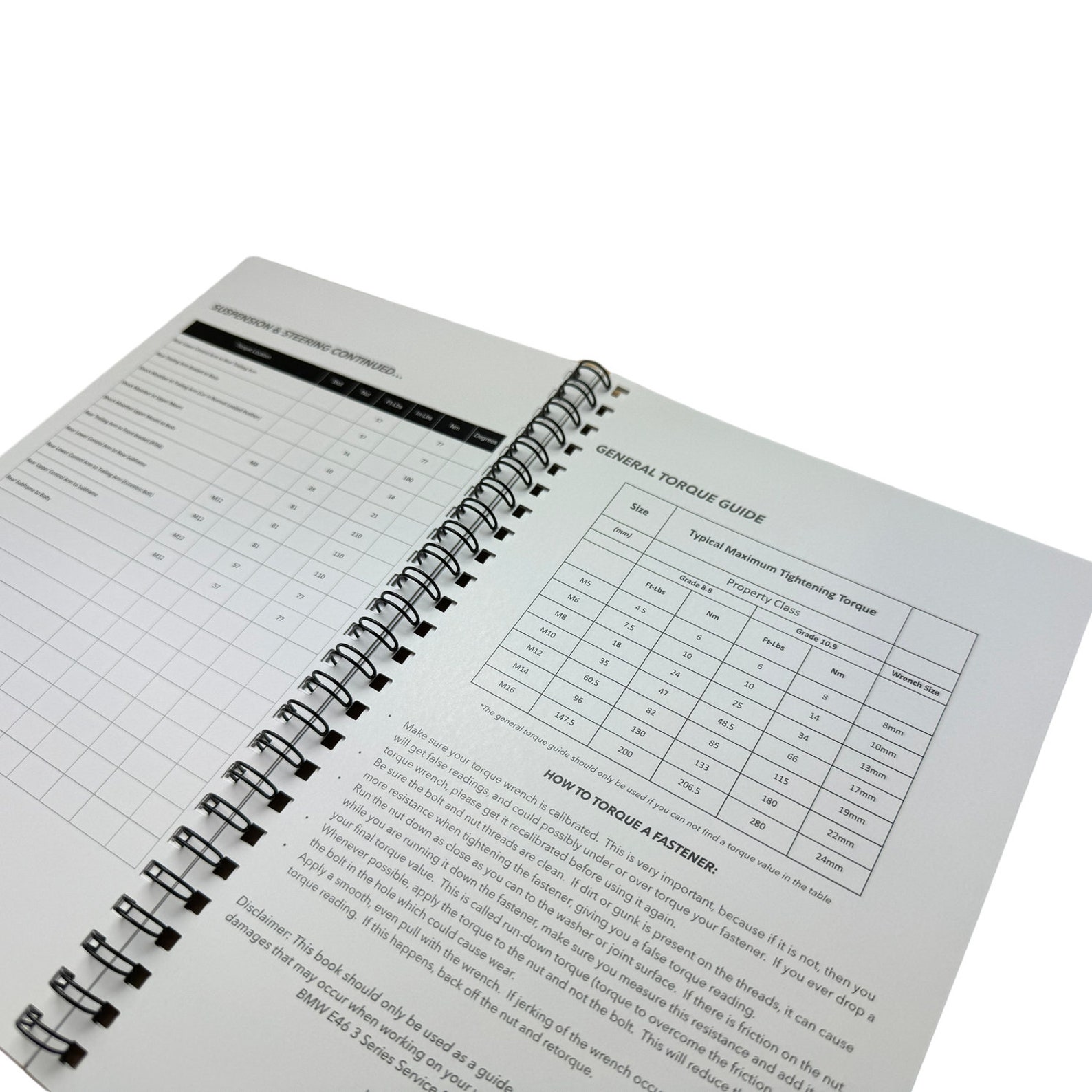 E46 Torque Guide Book BMW All Torque Values in One Easy to Read Book ...