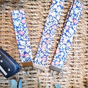 Pulsera de tela con estampado Liberty: llavero hecho a mano