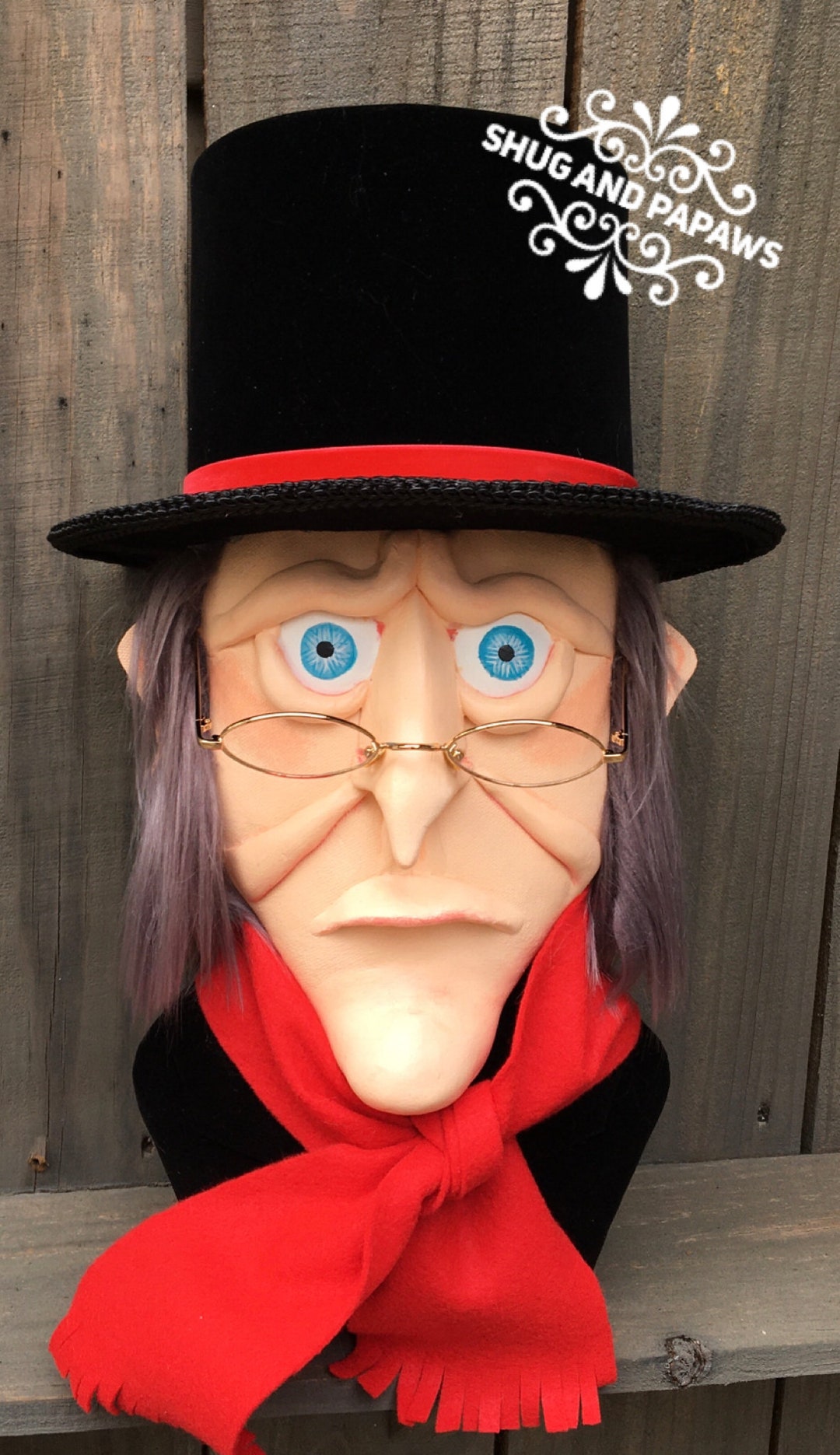 Ebenezer , Grumpy Old Man Wreath Attachment, Christmas Wreath ...