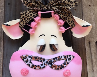 Clarabell The Cow Wreath Attachment: Whimsical Door Decor