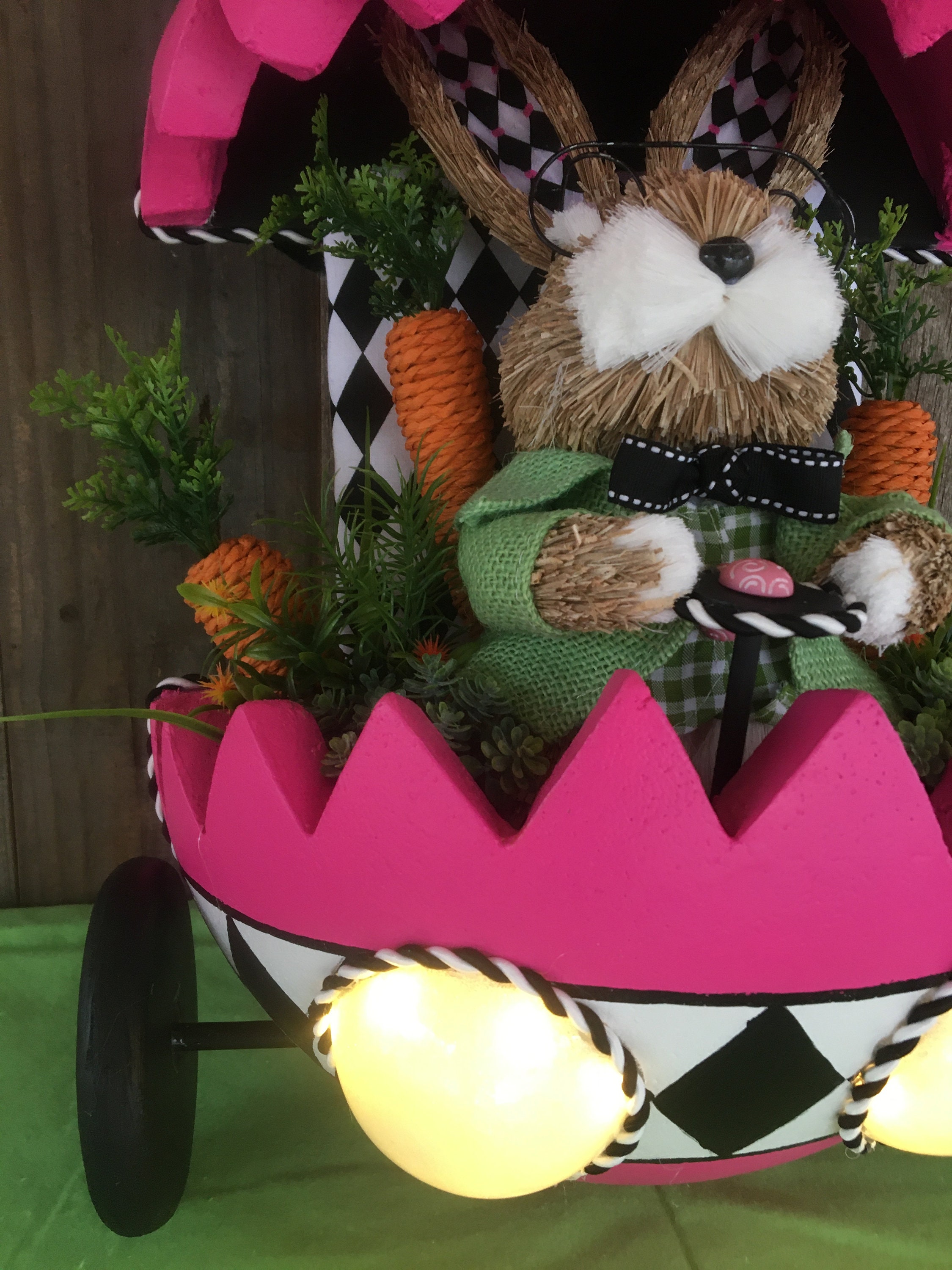 Bunny Car Wreath attachment, Easter Bunny Car , Spring Bunny Car,Hot