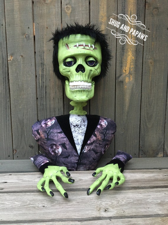 Skellystein wreath attachment, Frankenstein, Halloween, Frankie, Spooky Wreath attachment