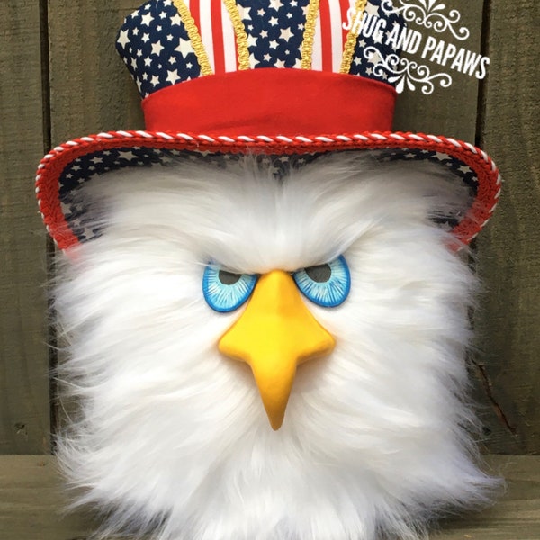 Liberty Eagle . Wreath attachment. Patriotic wreath attachment, Eagle Wreath embellishment , Fourth of July Wreath, Independence Day Wreath