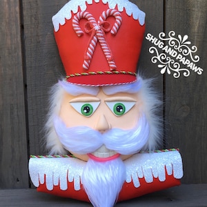 Cracker Jack , Nutcracker Wreath Attachment,Christmas Wreath Attachment,Nutcracker embellishment,Nutcracker Decor,Red Traditional Nutcracker