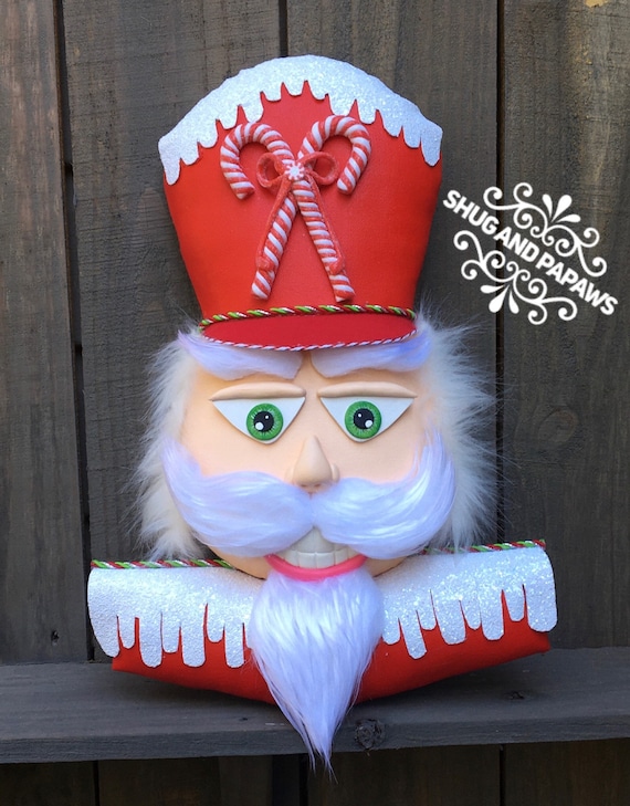 Cracker Jack , Nutcracker Wreath Attachment,Christmas Wreath Attachment,Nutcracker embellishment,Nutcracker Decor,Red Traditional Nutcracker