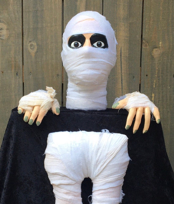 Mummy Wreath Attachment, Mummy, Halloween Wreath Attachment, Spooky Wreath,