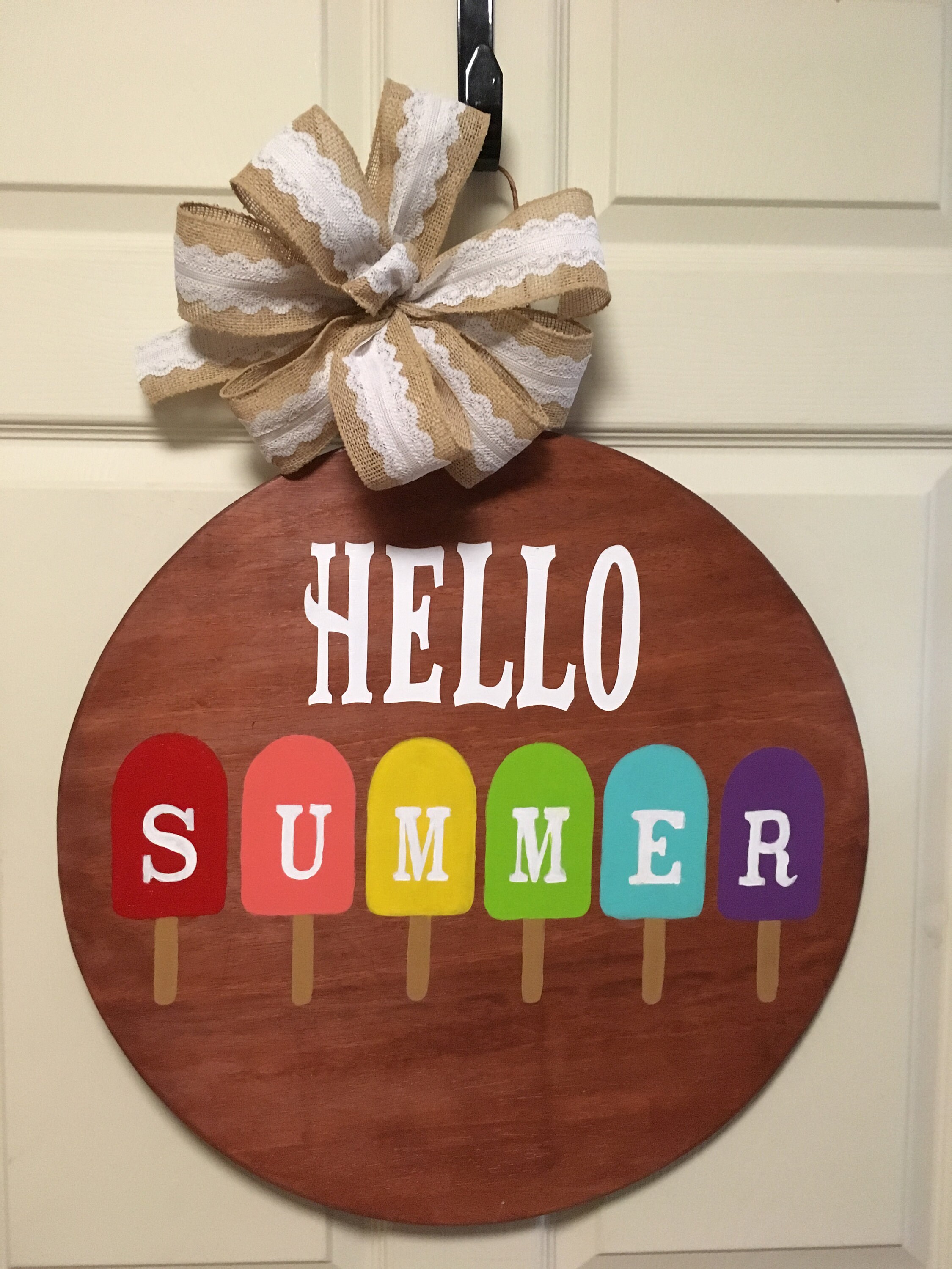 Summer Door Hanger, Door Hanger, Spring Door Hanger, Front Door Decor