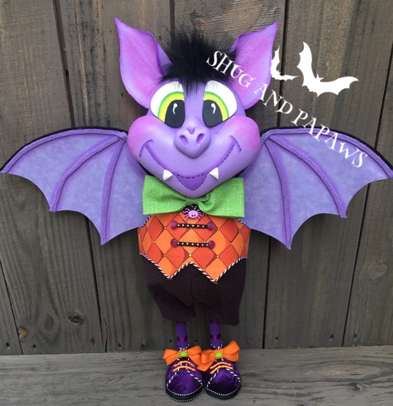 Boomerang the Bat wreath attachment, Bat embellishment, Halloween Bat Wreath, Halloween Decor, Bat Wreath, Whimsical Bat Attachment