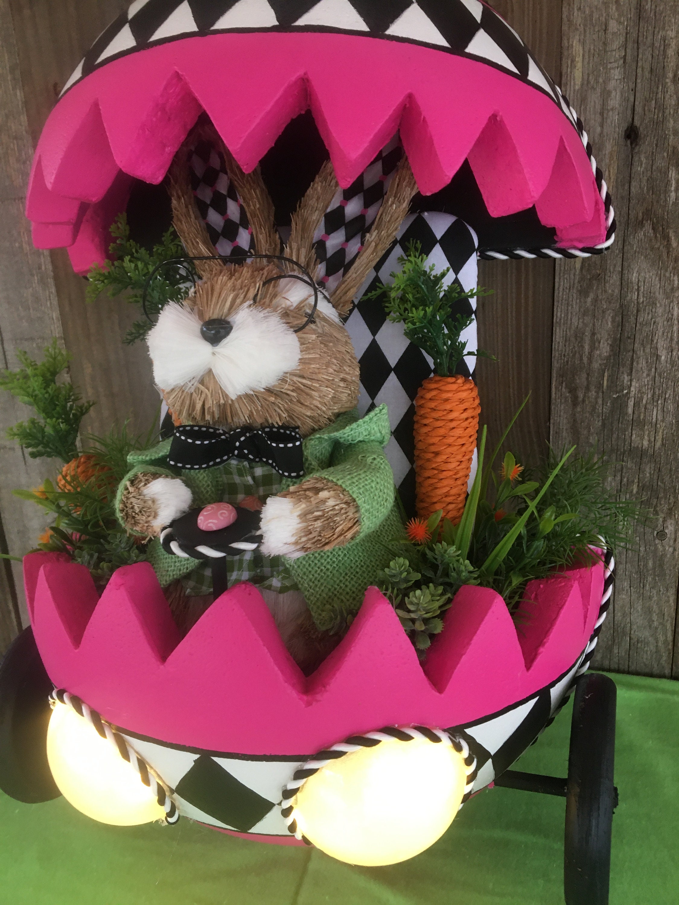 Bunny Car Wreath attachment, Easter Bunny Car , Spring Bunny Car,Hot