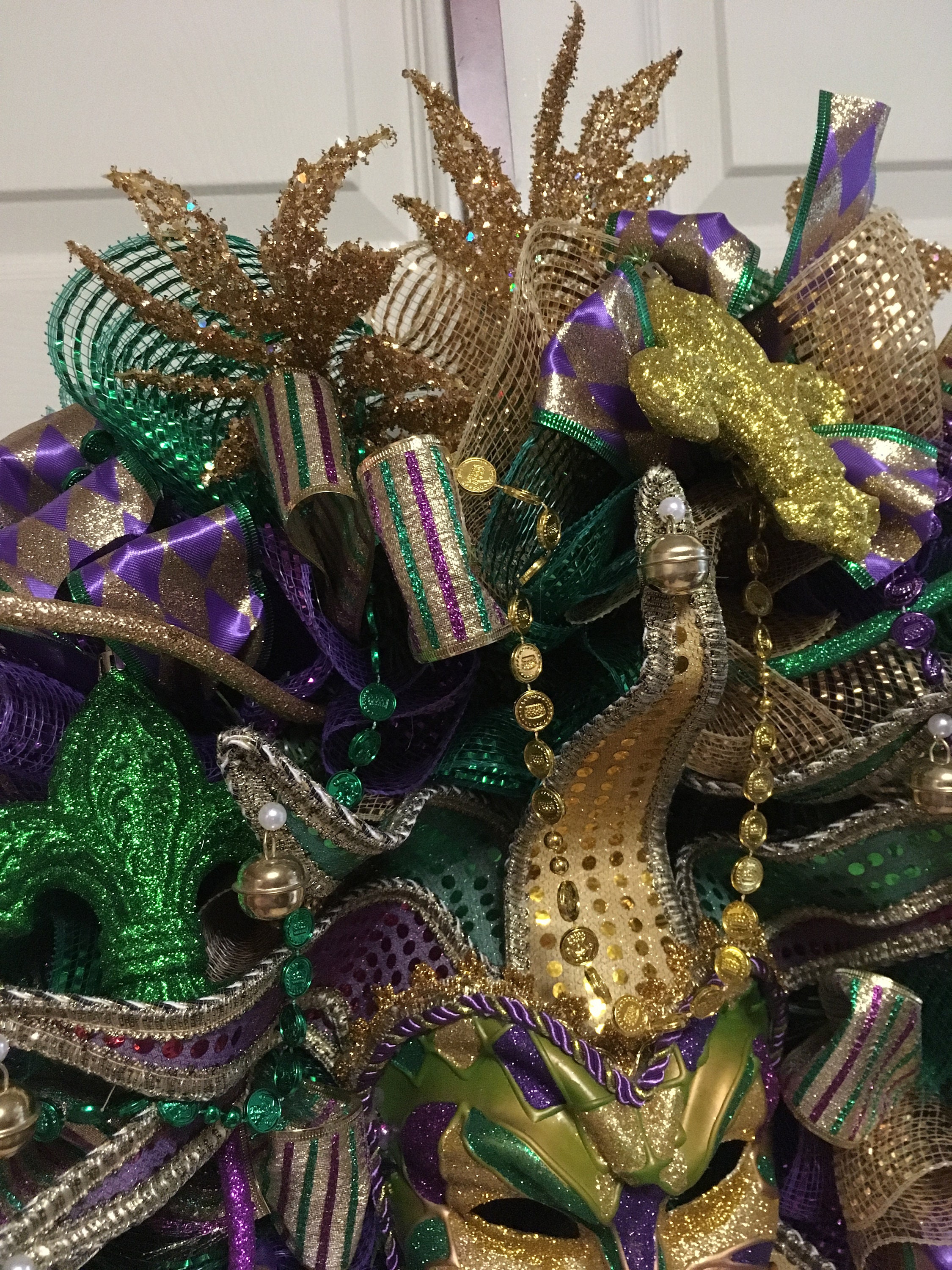 large mardi gras wreath