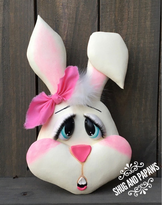 Lil Peep , Bunny Wreath Attachment, Girl Bunny, Spring bunny, Easter Bunny Wreath Attachment, Character head wreath attachment,