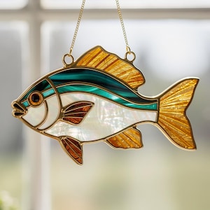 Fishing Lure Stained Acrylic, Fish Suncatcher, Stained Glass Fish, DIY  , Nautical Decor