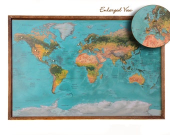 String Art World Travel Map Etsy