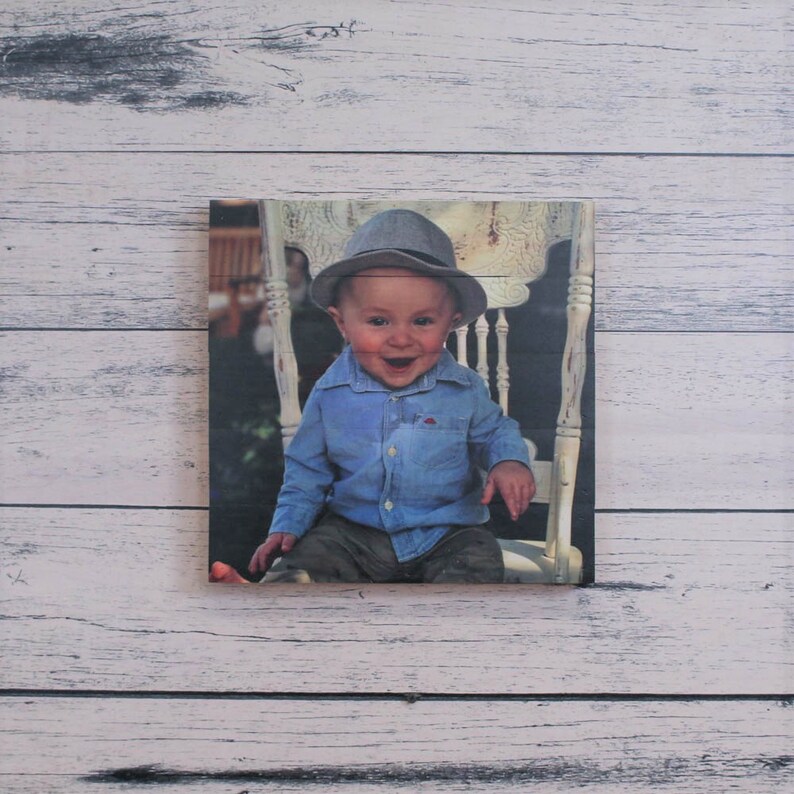 Baby Picture Wood Pallet Photo Sign Picture Pallet Art Baby Etsy