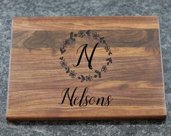 Cutting Board, Monogram Cutting Board, Personalized Cutting Board, Engraved Cutting Board, Monogram Chopping Board, Custom Cutting Board, 16