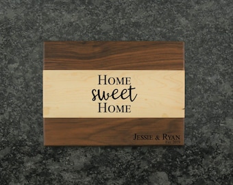 Home Sweet Home Cutting Board, Realtor Gift, Client Gift, Housewarming Gift, Personalized Gifts, Walnut Cutting Board, Engraved Board - cb54