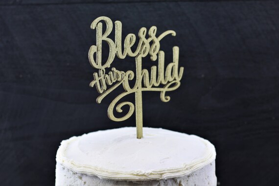 baby christening cake topper