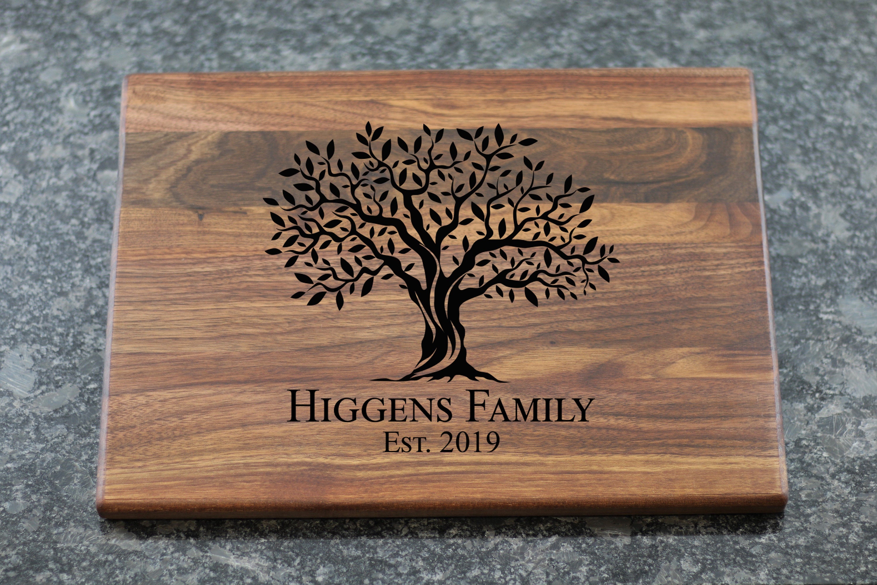 Cutting Board Wood Cutting Board With Tree Cutting Board Etsy