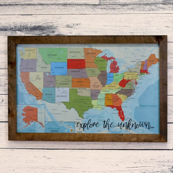 usa map push pin