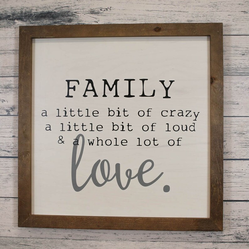 Family Love Quote Wall Art Sign And Living Room Sign 30x30 24x24 Family Living Room Signs Quote Signs Motivational Quote Wall Decor