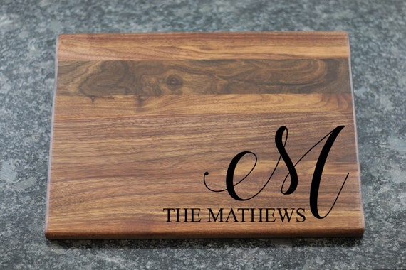 Last Name Personalized Cutting Board Monogram Custom Cutting 