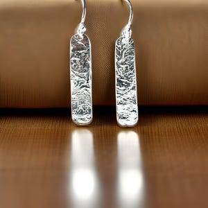 Retikulierte Sterling Silber Ohrringe