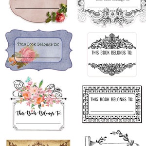 17 This Book Belongs to Labels Journal Embellishments | Etsy