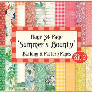Huge Garden Junk Journal Kit, Kit 2, Summer's Bounty Begleitseiten, Garten Journal Digital, Garten Ephemera, Sonnenblumen Digitales Journal