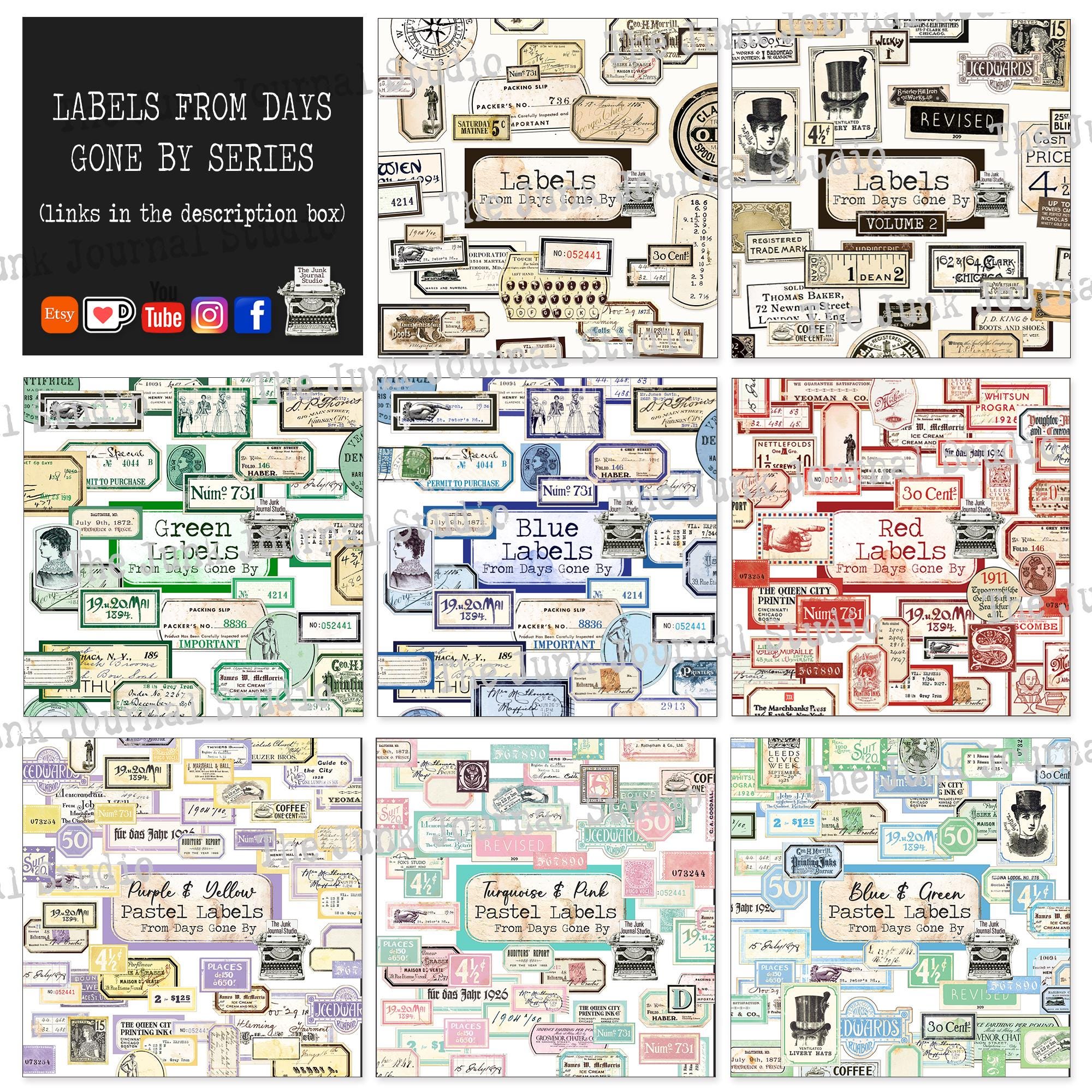 Labels From Days Gone by Vol 3 – Random Grungy Labels, Vintage ...