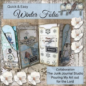 Snel en eenvoudig winterfolio, wintercollage en clusterad-on, winterfolio digitaal, winterdigitaal, winterephemera, wintervintage afdrukbaar