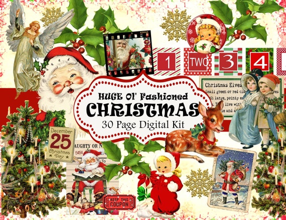 HUGE 30 Page Printable Christmas Journal, Printable Christmas Kit