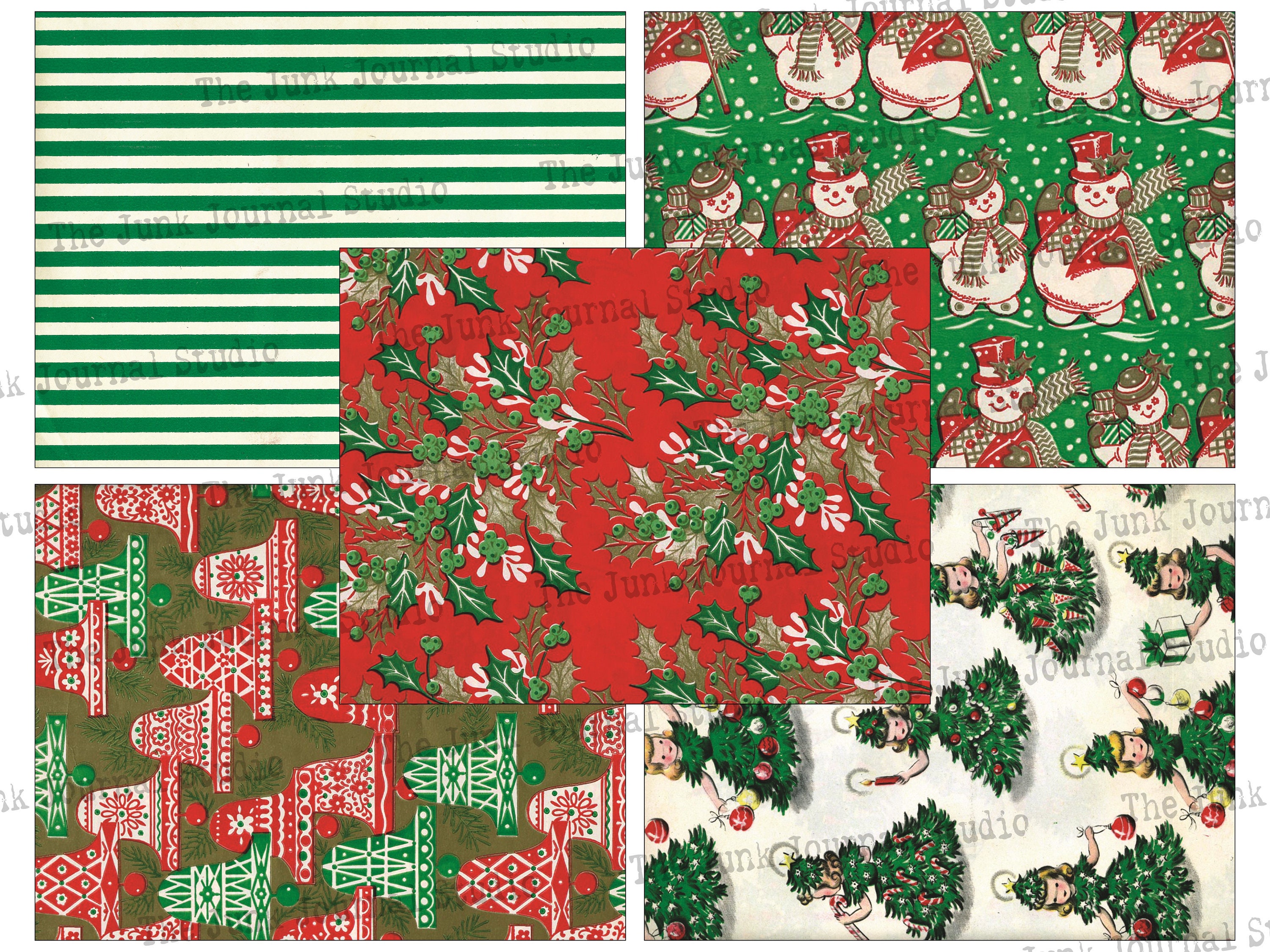 Vintage Christmas Wrapping Paper Roll Navidad Christmas - Temu Norway