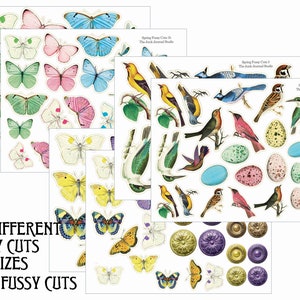 Huge Spring Bounty Kit 5, Spring Fussy Cuts Digital, Spring Digital Kit, Spring Ephemera Digital, Spring Journal, Floral Fussy Cuts, Spring image 2