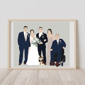 Loved One Digital Portrait, Minimal, Faceless, Family Loss Illustration from Photo, Gift Ideas, Angel, Halo, Memorial Keepsake