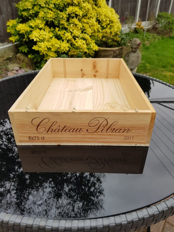 HAMPER AUTHENTIC 12 BOTTLE FRENCH WOODEN WINE CRATE BOX RETRO PLANTER