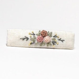 Ivory Rosette French Barrette